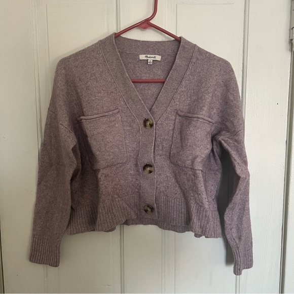 Purple Madewell Cropped Sweater Tank and Cardigan - Picture 4 of 6